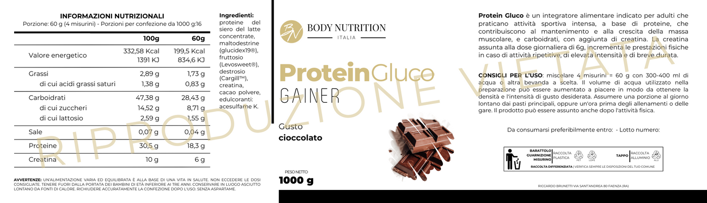 Protein Gainer with Protein, Creatine and Carbs 